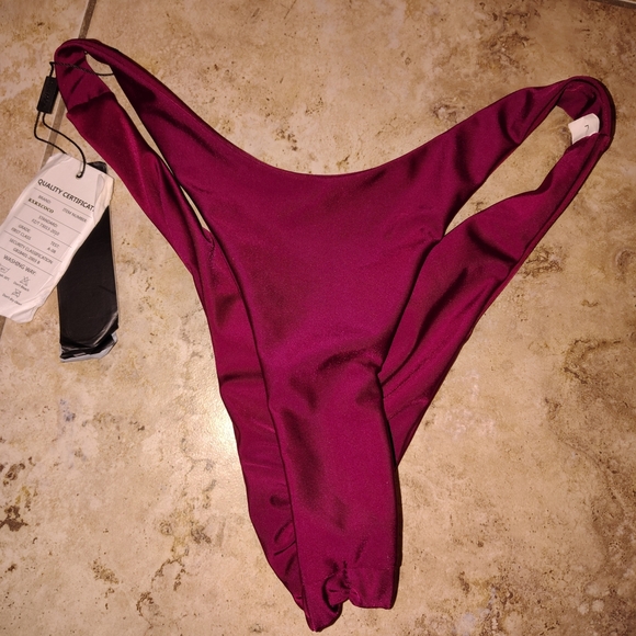 Women's Purple Intimate Bikini Bottom Ruffle But - Picture 4 of 5